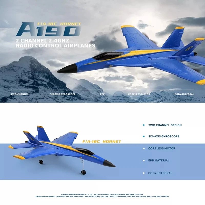 2023新しいWltoys XK A190 F-18 RC飛行機F/A-18Cホーネット2.4