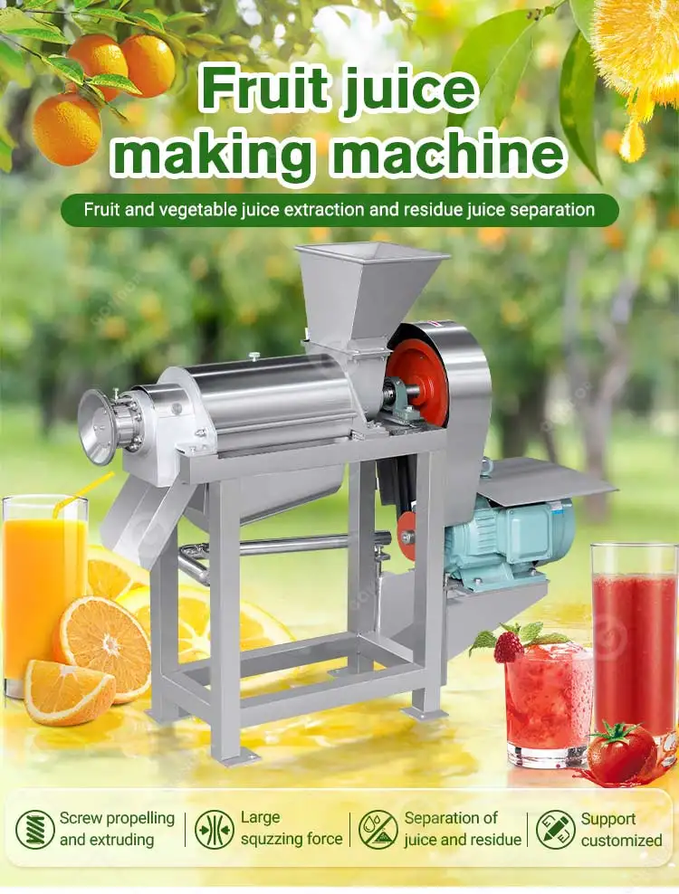 Industrial Bitter Gourd Guava Pineapple Juice Extractor Machine Presse Jus Orange Cool Press Juicer