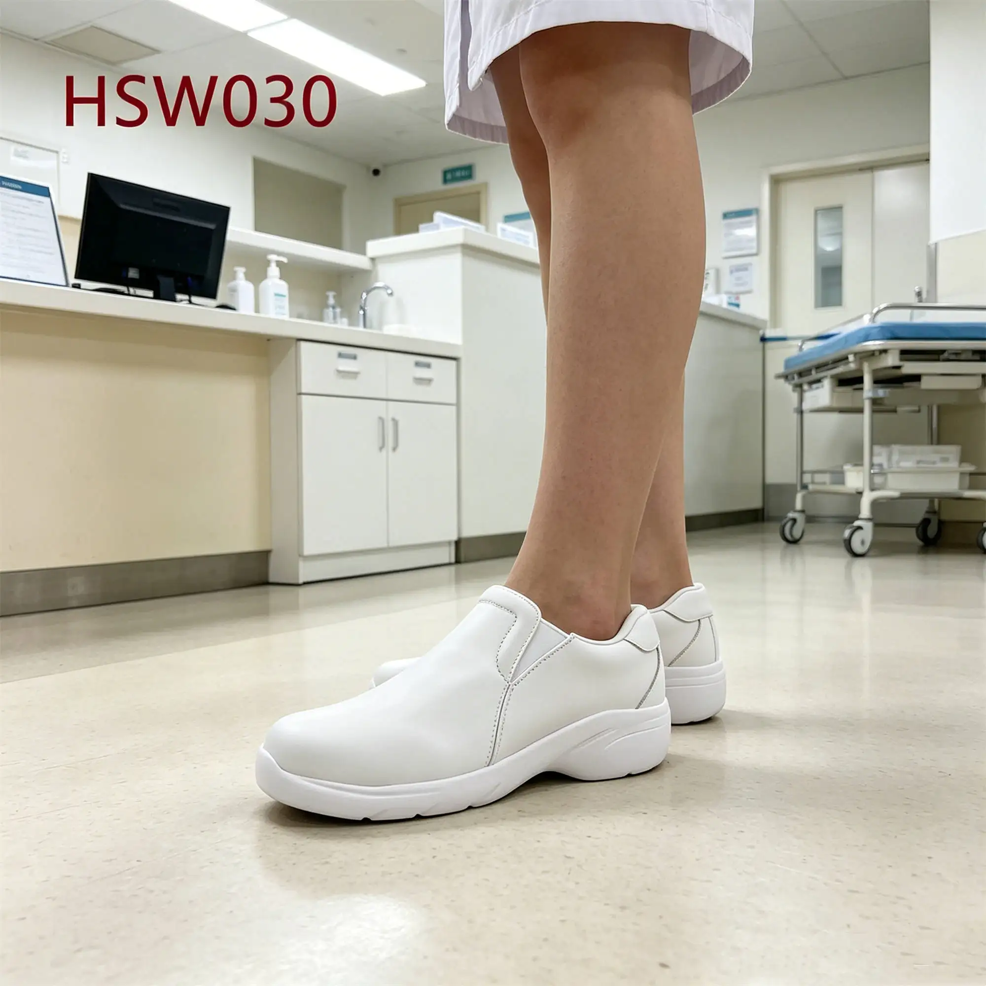 ZYF,Surgery Room Pull on White/black Safety Shoes Popular in USA Medical Center Long Time Wear Anti-tired Nurse Shoes HSW030