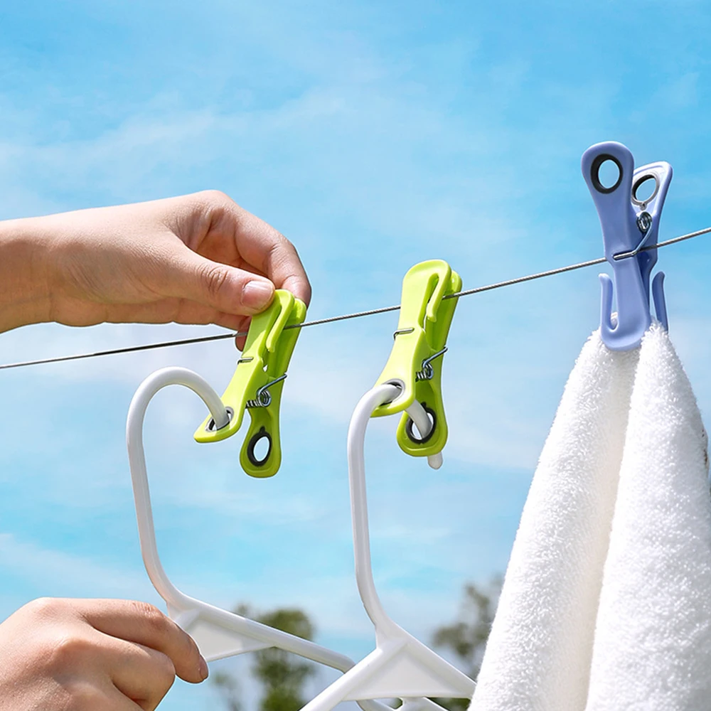 GREENSIDE Multifunctional Household Colorful TPR Plastic Clothes Pegs Soft Grip Cloth Clip for Living Room Bag & Shoes
