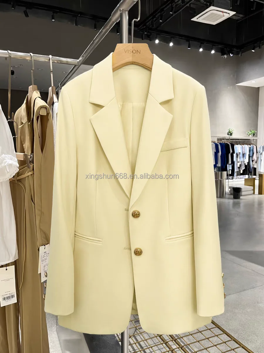 2025 New Arrivals Women's Formal Candy-Colored Suit Jackets Cheap Blazer Button Decoration Spring Fashion Leisure Coats Blazers