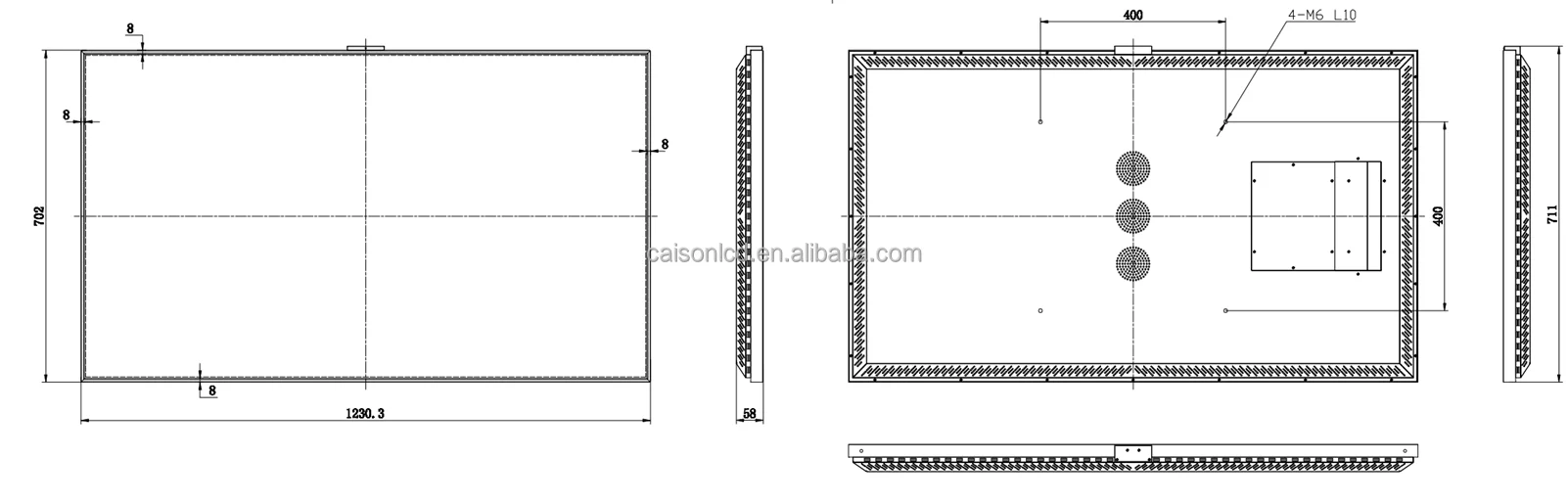 2000cd/m2 55 inch lcd panel digital signage and display 3840x2160/1920x1080 high brightness display details