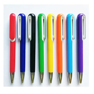 Blue Twist Ballpoint Pen Customized logo Advertising Promotional Plastic Pen