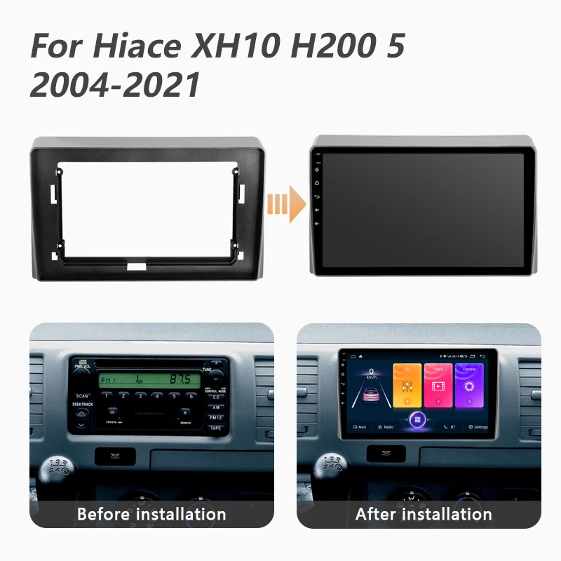 factory 32g car radio dvd palyer for hiace xh10 h200 5 2004 - 2021