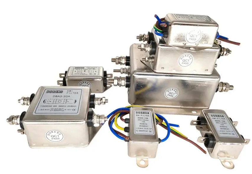 1A 3A 6A Single phase EMI filter AC Connector