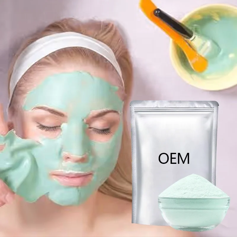 Mint Clay Mask Powder Alginate Powder Mask Oem Natural Organic Professional Peel Off  Mint Powder Facial Mask Manufacturers