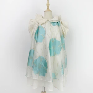 Custom Vivian Kids Dress for Girls O-Neck 3D Sequined Party Dress with Short Sleeves Summer Knee-Length Baby Clothes ODM Oem