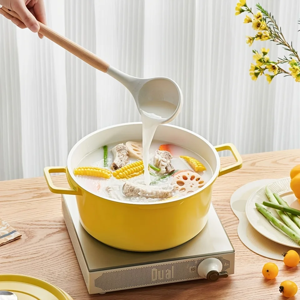 Lightweight Non-Stick Aluminum Soup Pot - Even Heat Distribution for Home  Restaurant Use