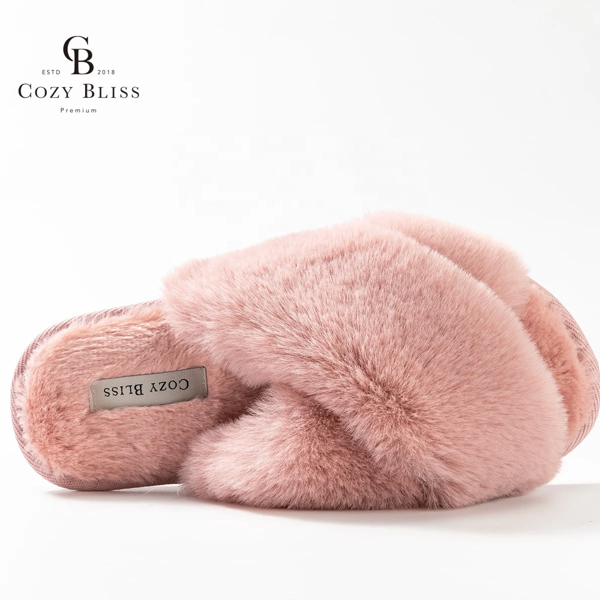 
Уютная модная обувь Bliss Amazon, женские тапочки, меховые шлепанцы с перекрестным мехом, женские тапочки, шлепанцы с открытым носком, мюли, пушистые шлепанцы для дома 