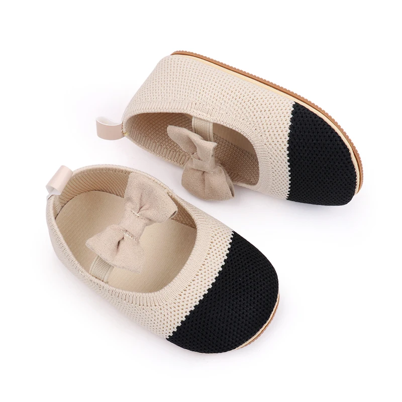 Spring and Autumn Color-matching Mesh Bow Soft Soled Baby Toddler Shoes for Girls details