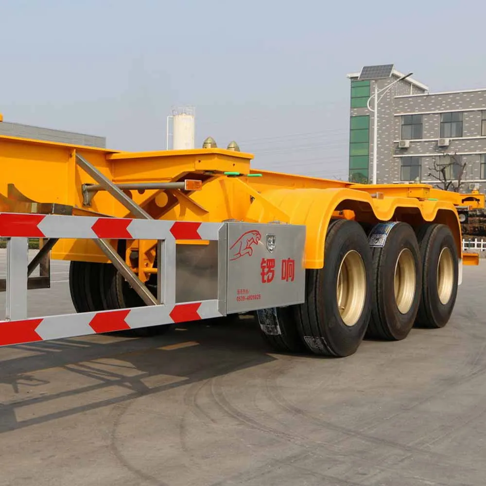 Factory Direct Sale 40FT Container Skeleton Semi Trailer Carbon Steel 12.00R20 Tires 3Axles Skeleton Semi Trailer In Stock manufacture