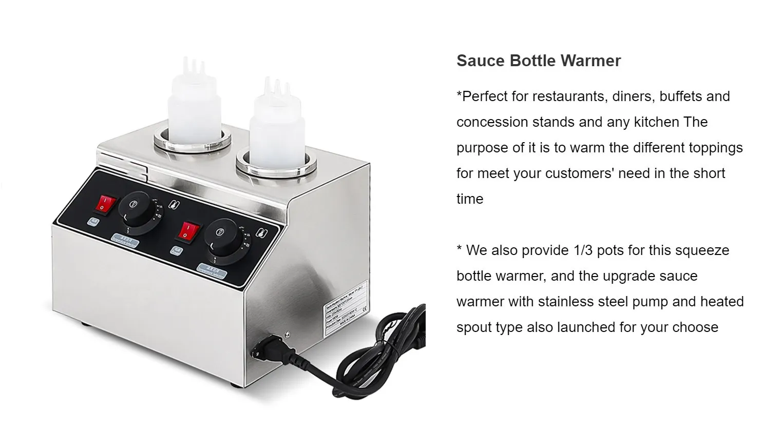 110V 220V Electric Commercial Stainless Steel Hot Sauce Squeeze Bottle  Chocolate Heater Warmer Machine