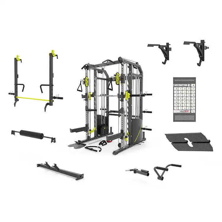 Home & Gym Use Multi Gym Machine Equipment Functional With Trainer Smith Multi Function Small Deep Squatting Smith Machine