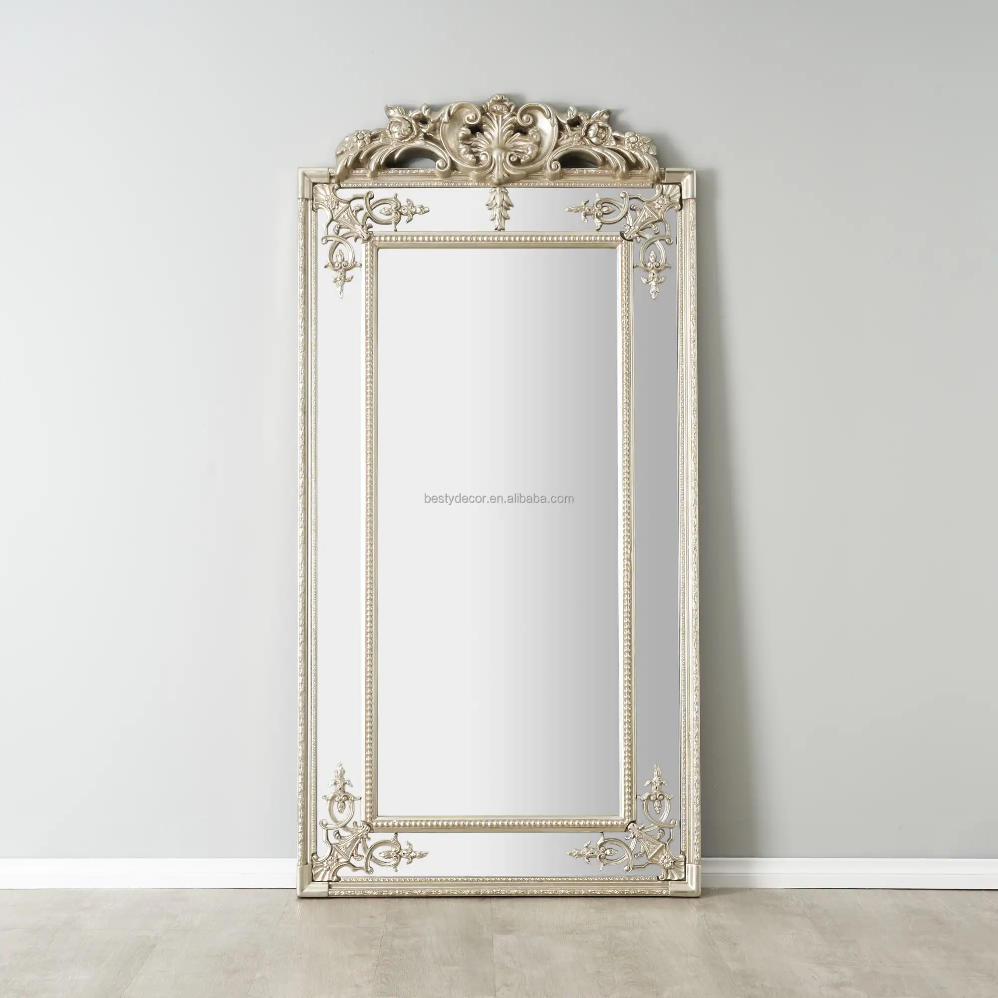 French Vintage Mirror - Baroque Wood Decor for Luxury