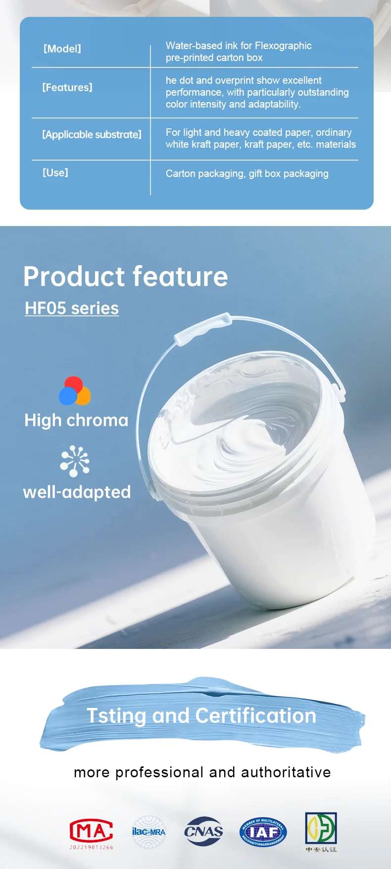 High Concentration and Low Viscosity, Specially Designed for Water-based Inks Used in Pre-printing Technology. details