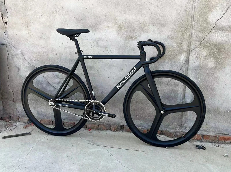 Made in China Fixed Gear Bike Aluminum Alloy Outdoor Sports Single Speed  700C Road Bicycle Urban Bike, Black/Red