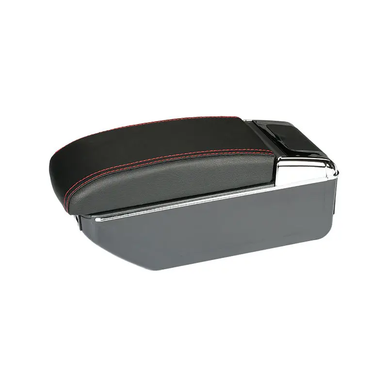 product tiypeor car storage case black pu leather central container armrest box center console organizer-4