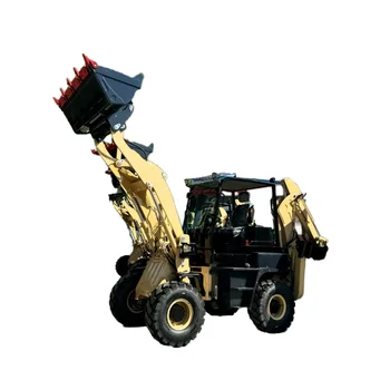 Top Chinese 4*4 Excavator Small Wheel Loader with Open Cabin Backhoe and Gearbox for Farms and Retail Industries