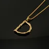 Gold single pendant-D