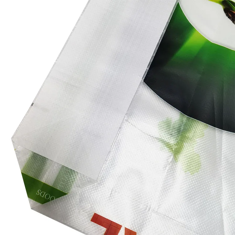 BOPP Block Bottom 10kg 25kg 50kg pp Woven Polypropylene Packaging Bag for Rice Fertilizer Grain Package