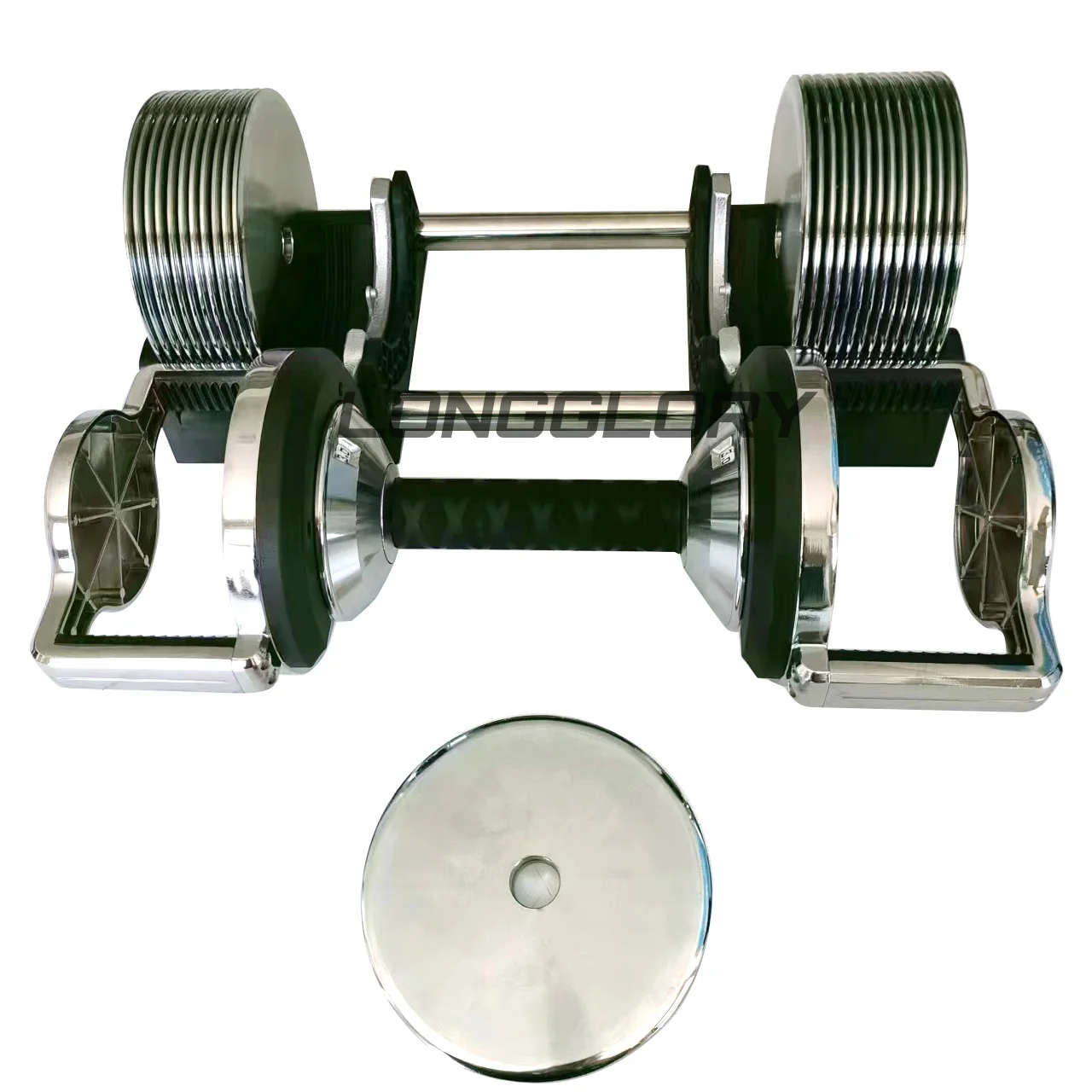 Stock Top Quality 32Kg Adjustable Dumbbell Sets Free Weight 1Kg Increment  Weight Power Dumbbell