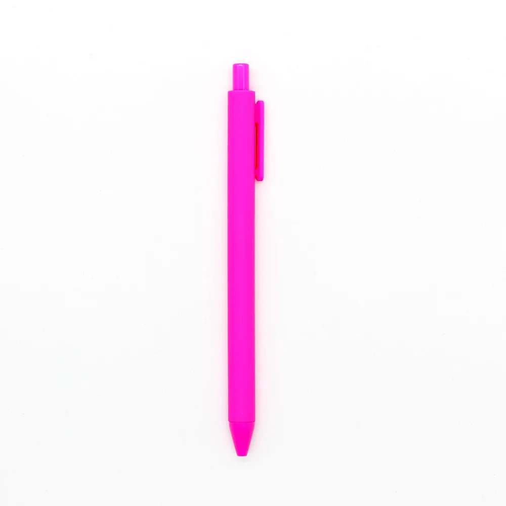 Plastic Promotional Pen With Creative Candy Colors Macaron Series Printed Logo Retractable Gel 1.0mm Black Ink Model_voghion.com