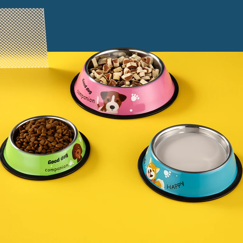 Pet Food Bowl Cute Bowls & Feeders Circle Pet Dog Products