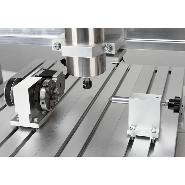 A Axis 80 Chuck and Thimble Cnc Rotary Table 4th Axis Machine Engraving 3040 With Nema 23 76mm Stepper Motor