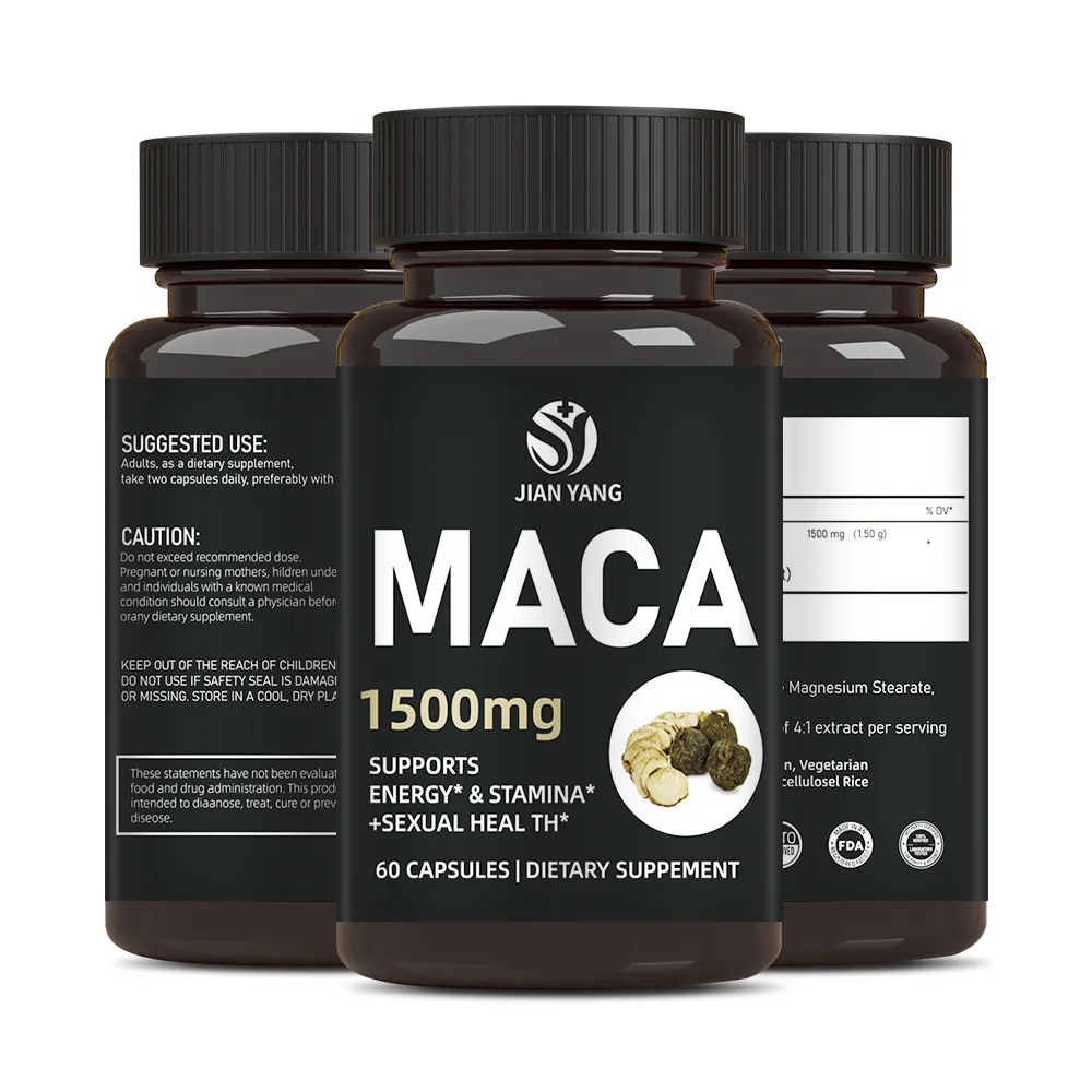 Immune Function Maca Capsules For Men Health Supplements Black Maca