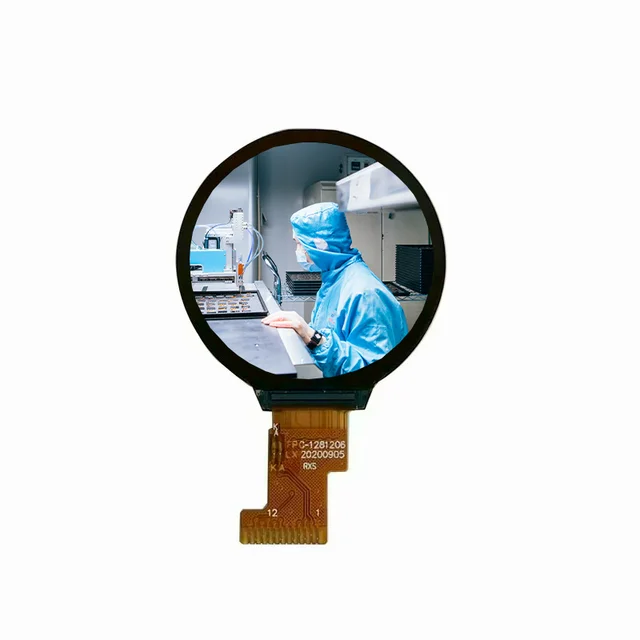 Round TFT LCD  Display 240x240 Resolution SPI Interface 1.28 Inch Small Lcd  Free View Wearable LCD Module Circle Screen