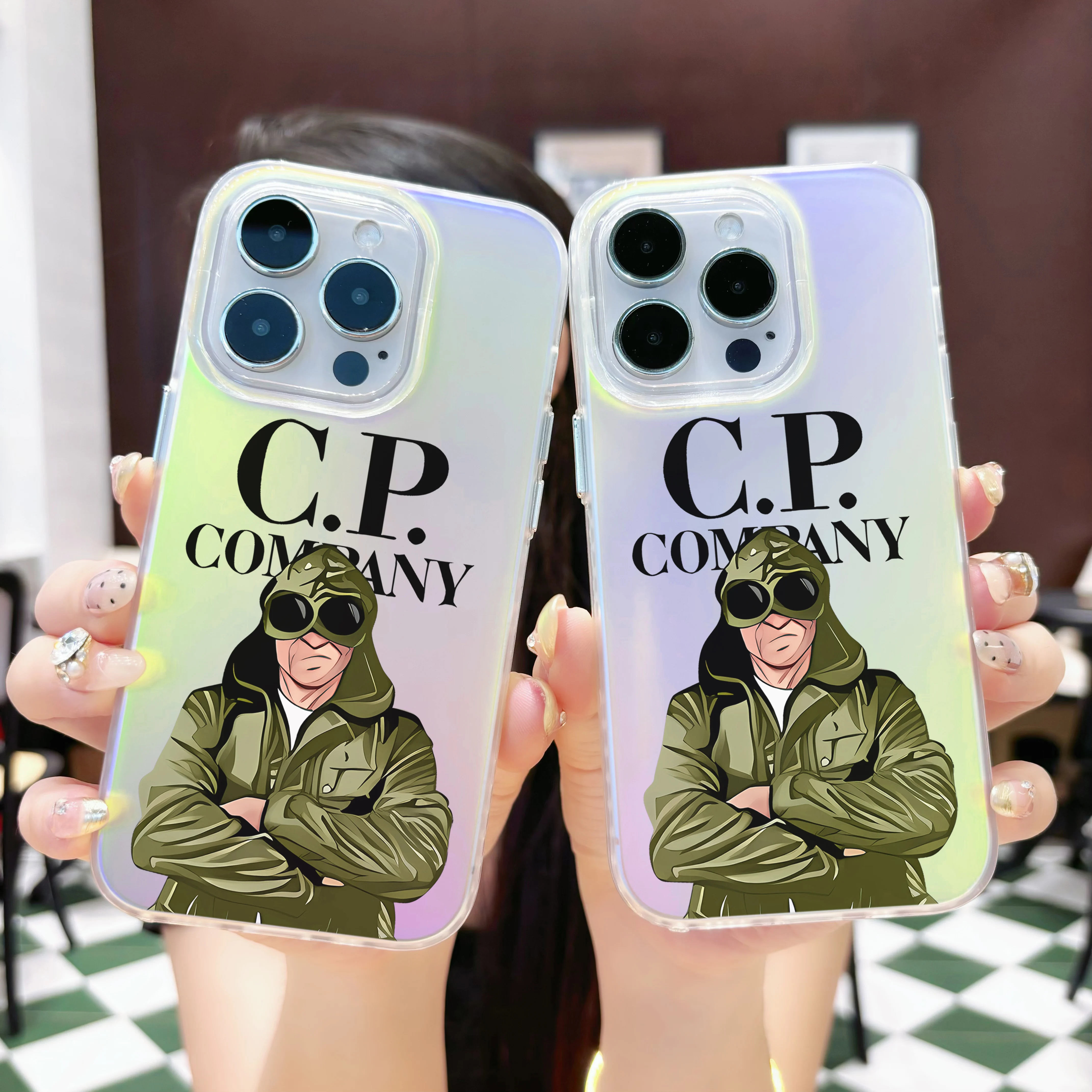 New Design Colorful CP Company Phone Case for iPhone 16 15 14 13 Pro Max  Gradient Designer PC Mobile Phone Cover