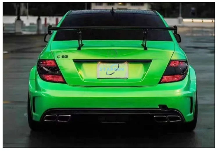 2008-2013 C-Class W204 C63 AMG  Upgrade  Wide  Front and Rear Bumpers Side Skirts Hood Fender  Wide Body Kit for Mercedes-Benz