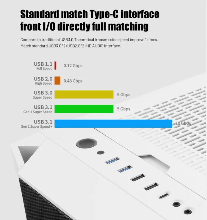 New Gaming desktop chassis  Desktop Pc Computer For Gaming Support powerful water cooling system  full tower case Shanhai