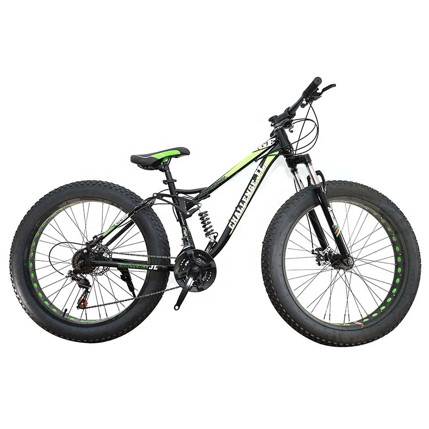 Wholesale 26 Inch MTB Full Suspension Mountain Bike 21 Speed Downhill Beach  Snow Bicycle Fat Tire Alloy Fork Disc Brake System