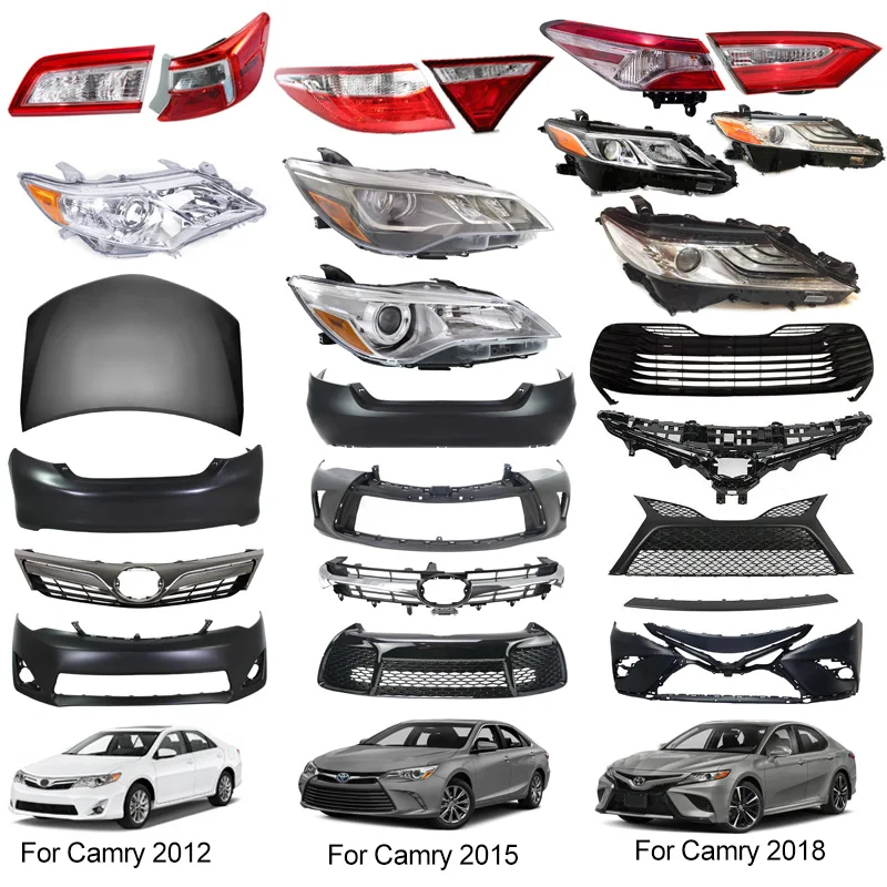 Hot Sale Auto Body Parts Front Bumper Grill Fender Liner Headlight Tail ...