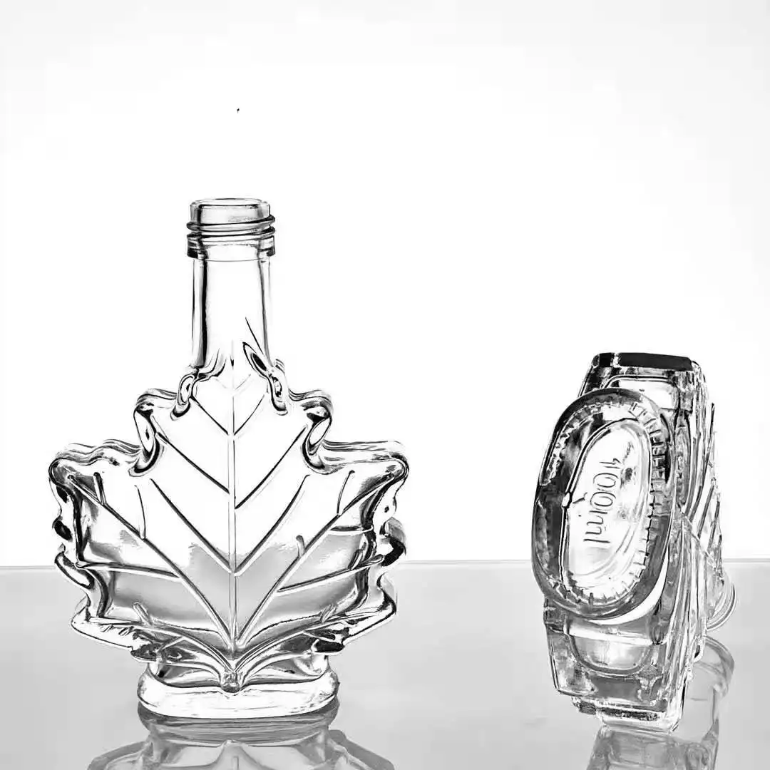 Maple Syrup Bottle 70ml 100ml 250ml Maple Leaf Ice Wine Glass Bottles