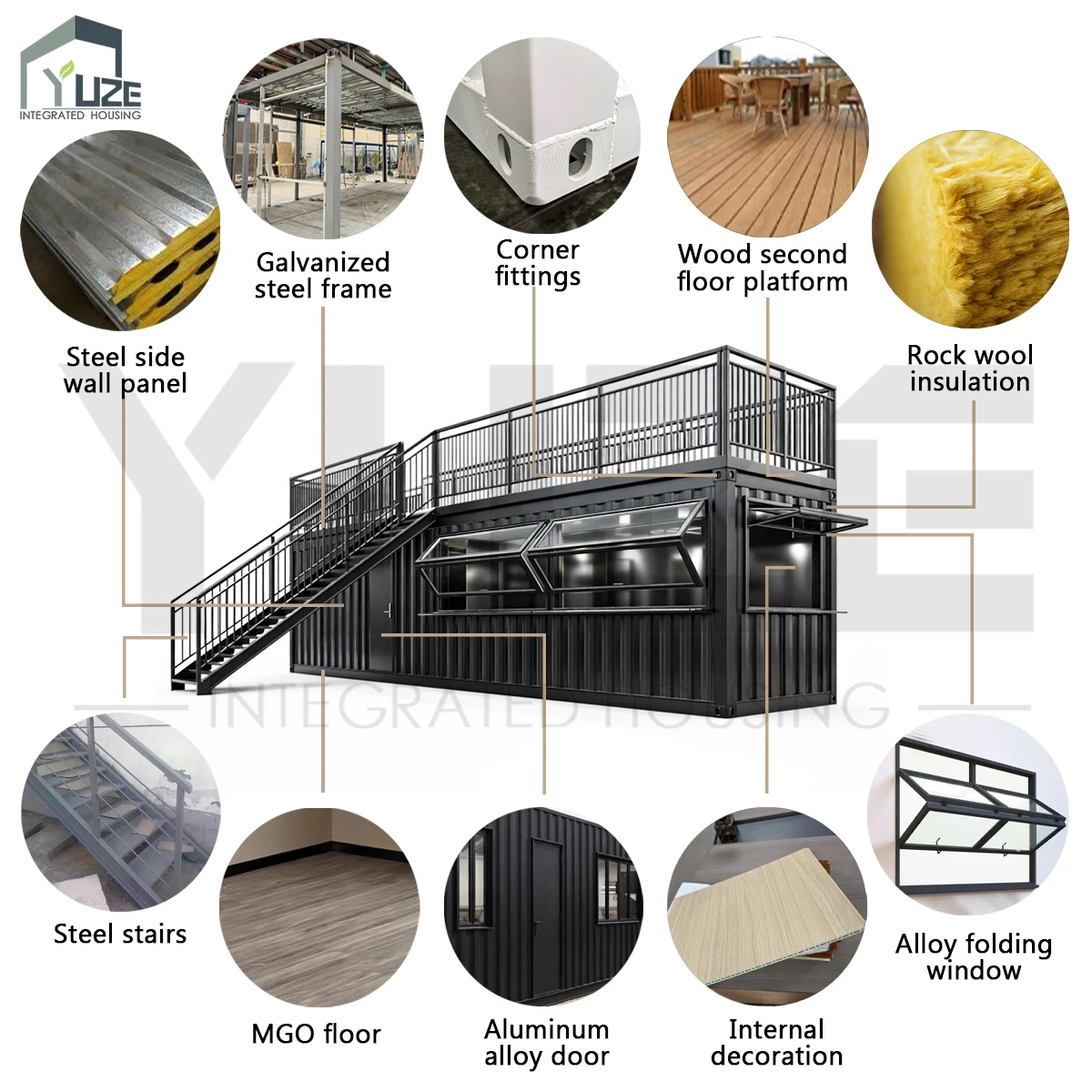 product custom design prefab 20ft outdoor commercial rooftop modular shipping container bbq kiosk with full equipment-1