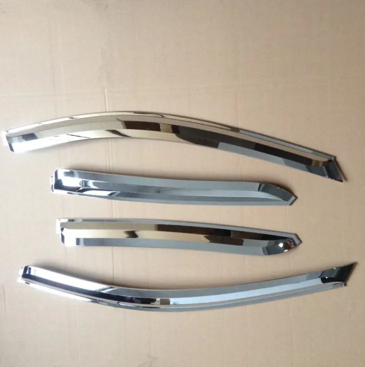 Electroplated  CHROME CAR WINDOW VISOR WIND DEFLECTOR RAIN GUARD SUN SIDE DOOR VENT VISOR WEATHER SHIELD SUN VISOR