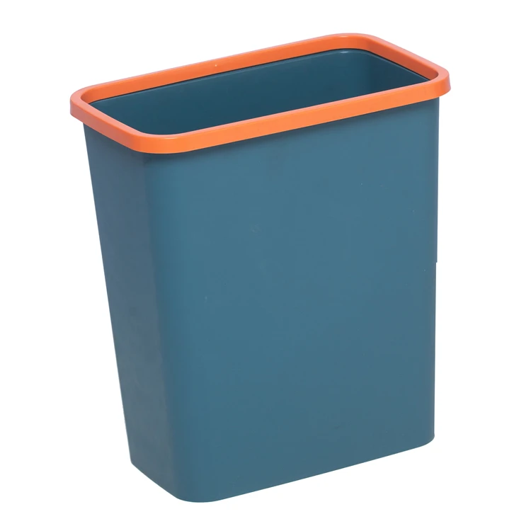 Square Shape Plastic Dustbin with Garbage Bag Fixer Kitchen Garbage Can
