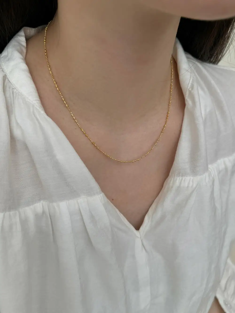 KAKODIY Daily simple and fashionable new high-end jewelry 925 sterling silver bead chain necklace (for women) detail 6