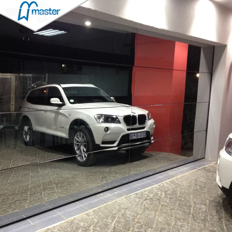 Master Well New Design Modern Aluminum Tempered Full View Glass Garage Door Price Mirror Plexiglass Panel Garage Doors
