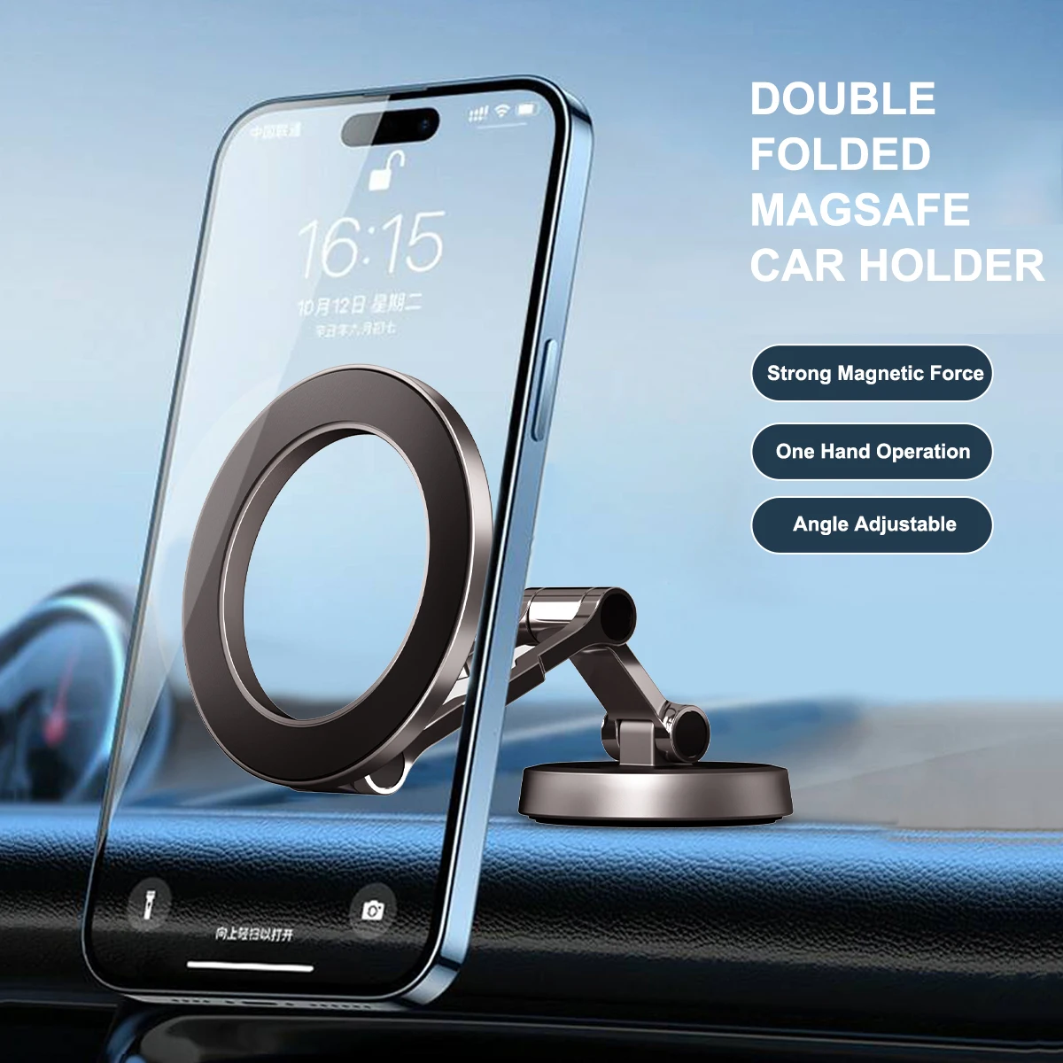 X820-1 360 Degree Rotating Universal Tablet Stand Car Metal Home Zinc Alloy Magnetic Cell Mobile Phone Holder for Samsung