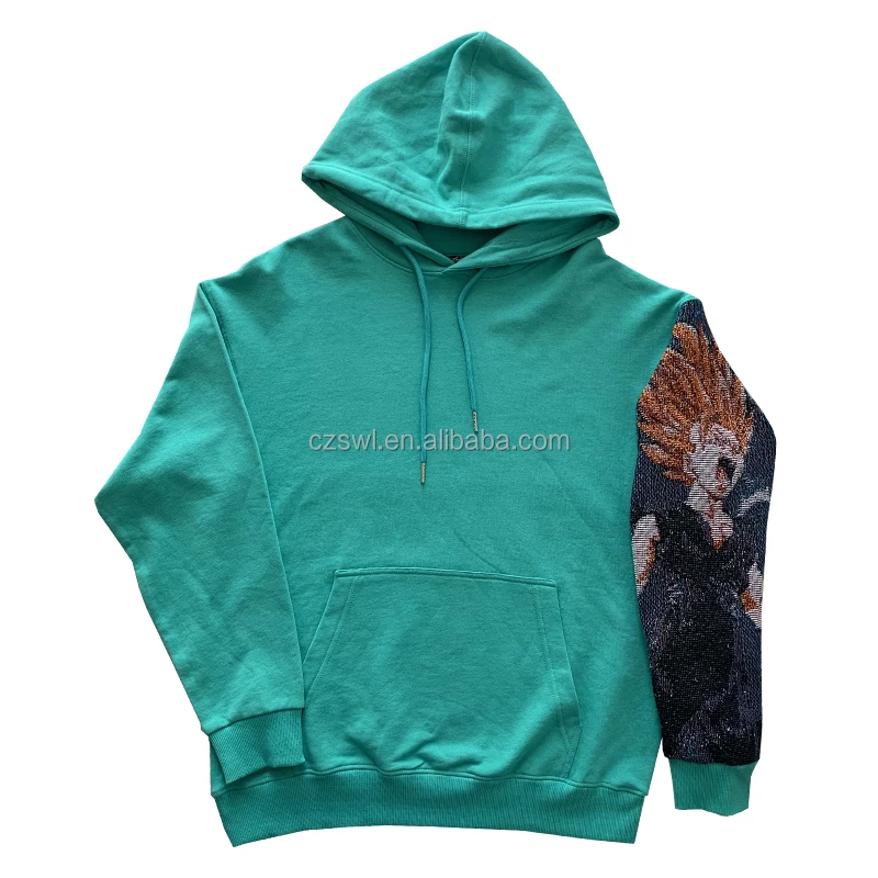 Custom Tapestry Clothing Custom Design Patchwork Sleeve Anime Jacquard Woven Tapestry Blanket