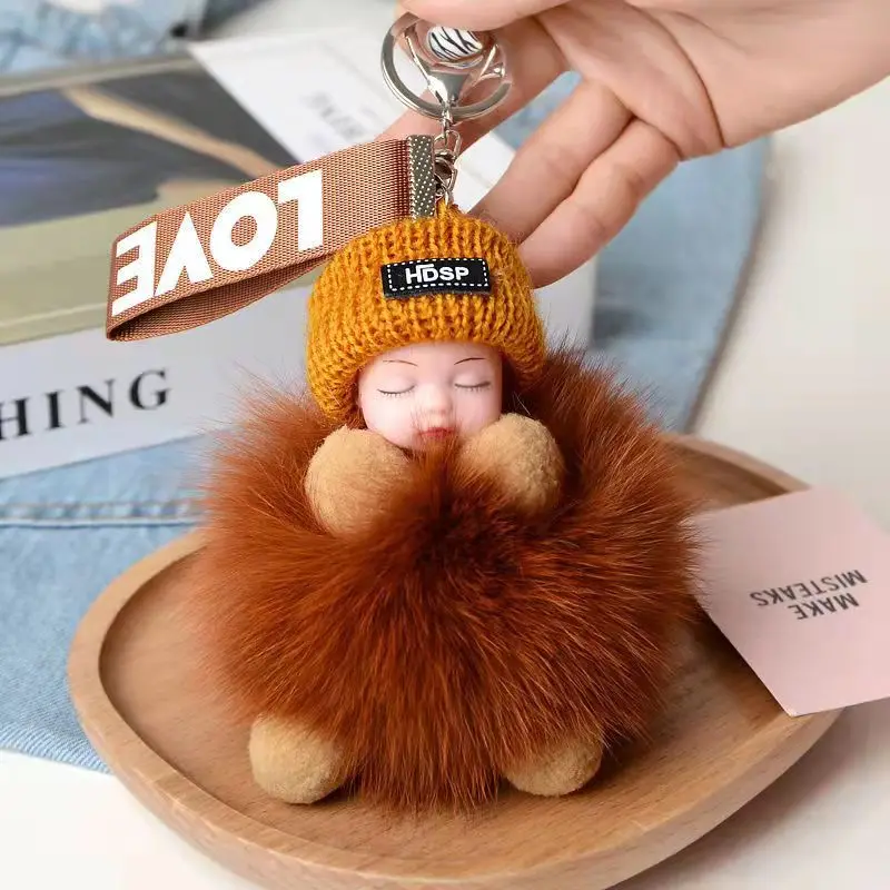 Light blue baby keychain - PAPEL FURS