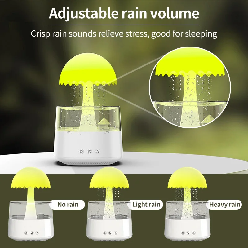 Customize Room Mist Maker Aquacloud Rain Humidifier Smart Electric Aroma Diffuser Night Light With 5 Essential Cloud Humidifier