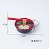 ตะเกียบสีแดง 4 ซม. บะหมี่-บะหมี่ไข่-พวงกุญแจ