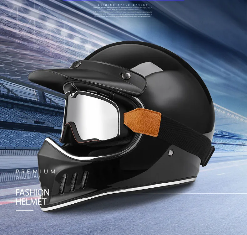 Helm Bogo The Full Face Helmet Helm Bogo Retro GTR Full Kulit