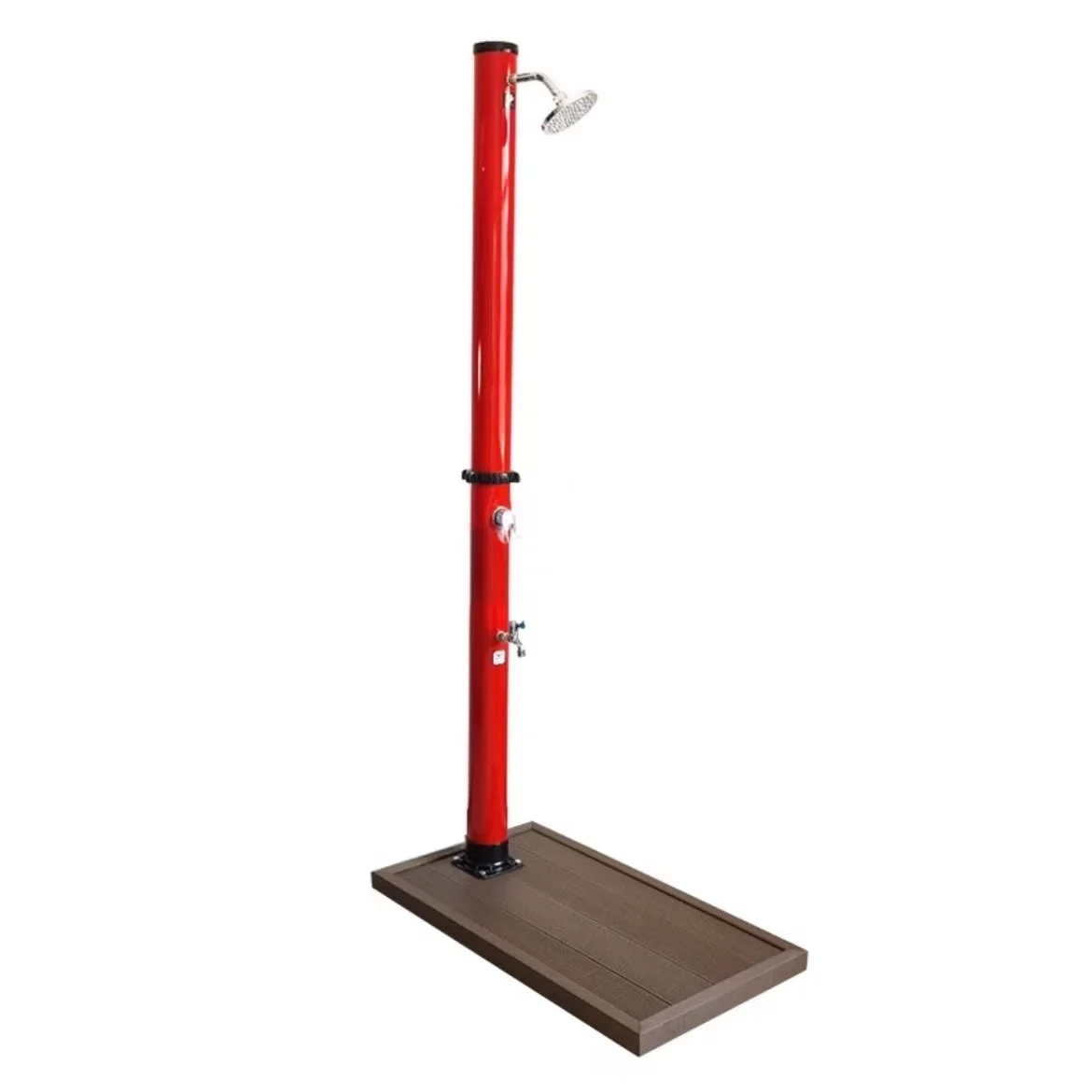 Red 18L Freestanding PVC Heat Outdoor Garden Solar Shower