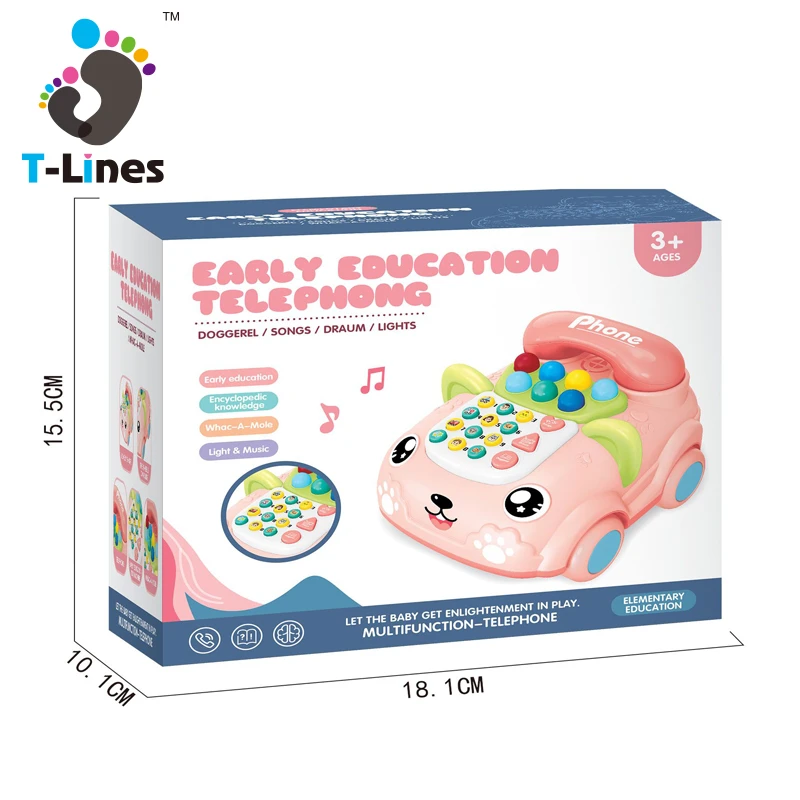 
Образовательные мобильные игрушки 6 в 1 с множеством функций, Детские умные музыкальные телефоны, Электрический игровой дом для детей 