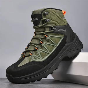 Men's Hiking Boots for Outdoor Trekking Backpacking High-Top Lacing Work & Tactical Safety Tactical Boot